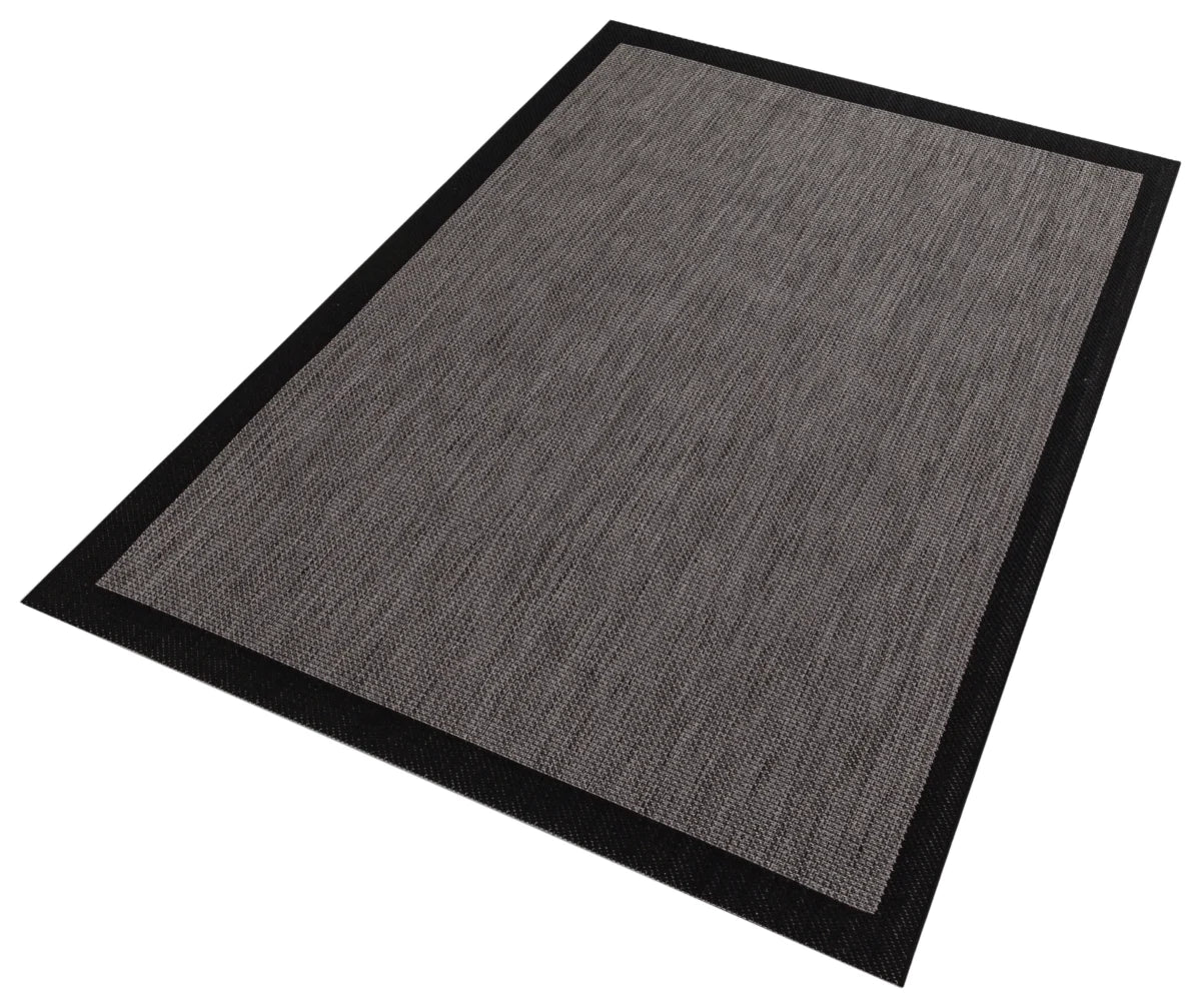 Sisal Gri Siyah Makine Halısı 9715