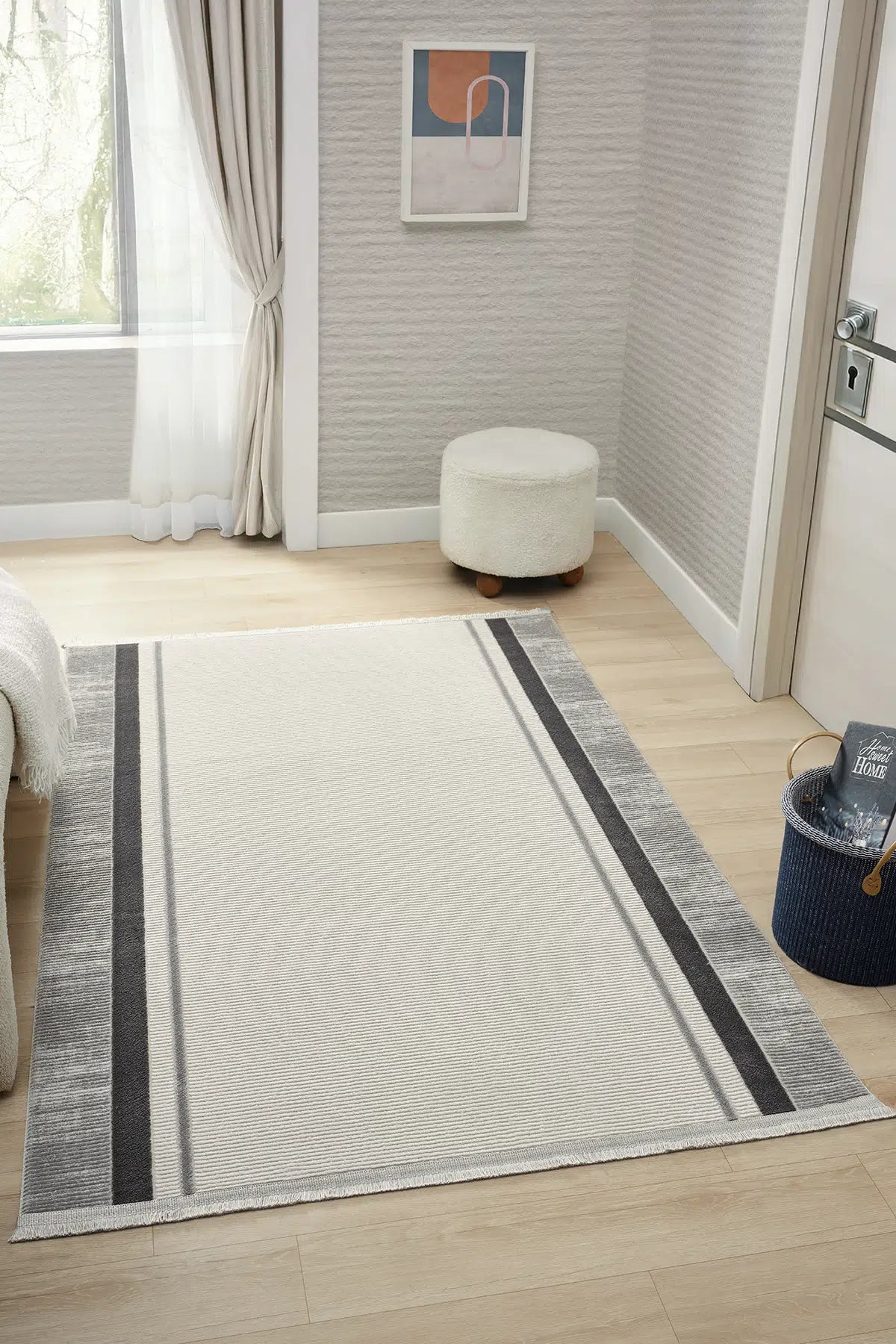 Zen Antrasit Akrilik Halı - Yumuşak Dokulu ve Dayanıklı