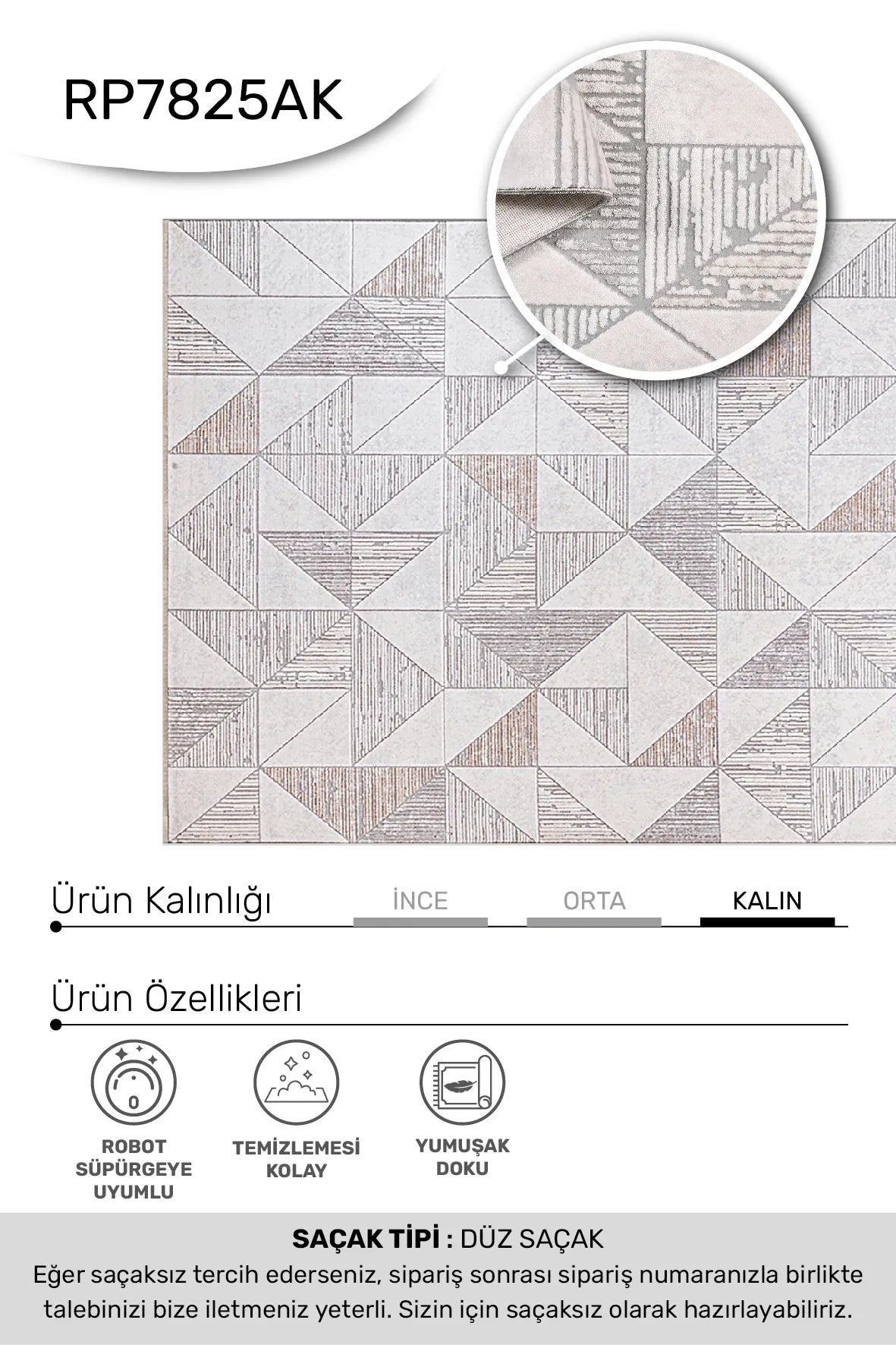 VALORİA Krem/Vizon Halı - Özel Ölçü, Modern Tasarım