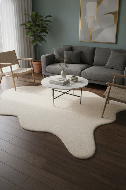 POLY Peluş Post Halı - Modern, Yumuşak ve Kaymaz Taban