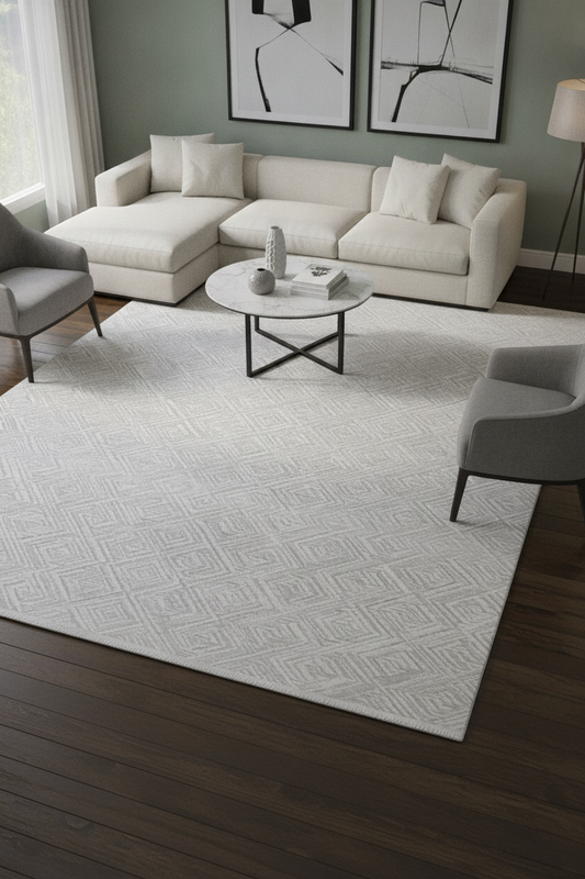 MERSO Krem/Vizon Özel Ölçü Halı - Modern ve Şık