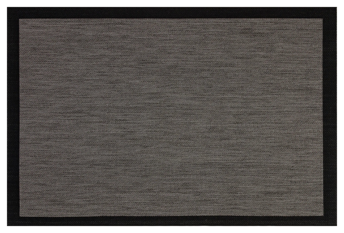 Sisal Gri Siyah Makine Halısı 9715