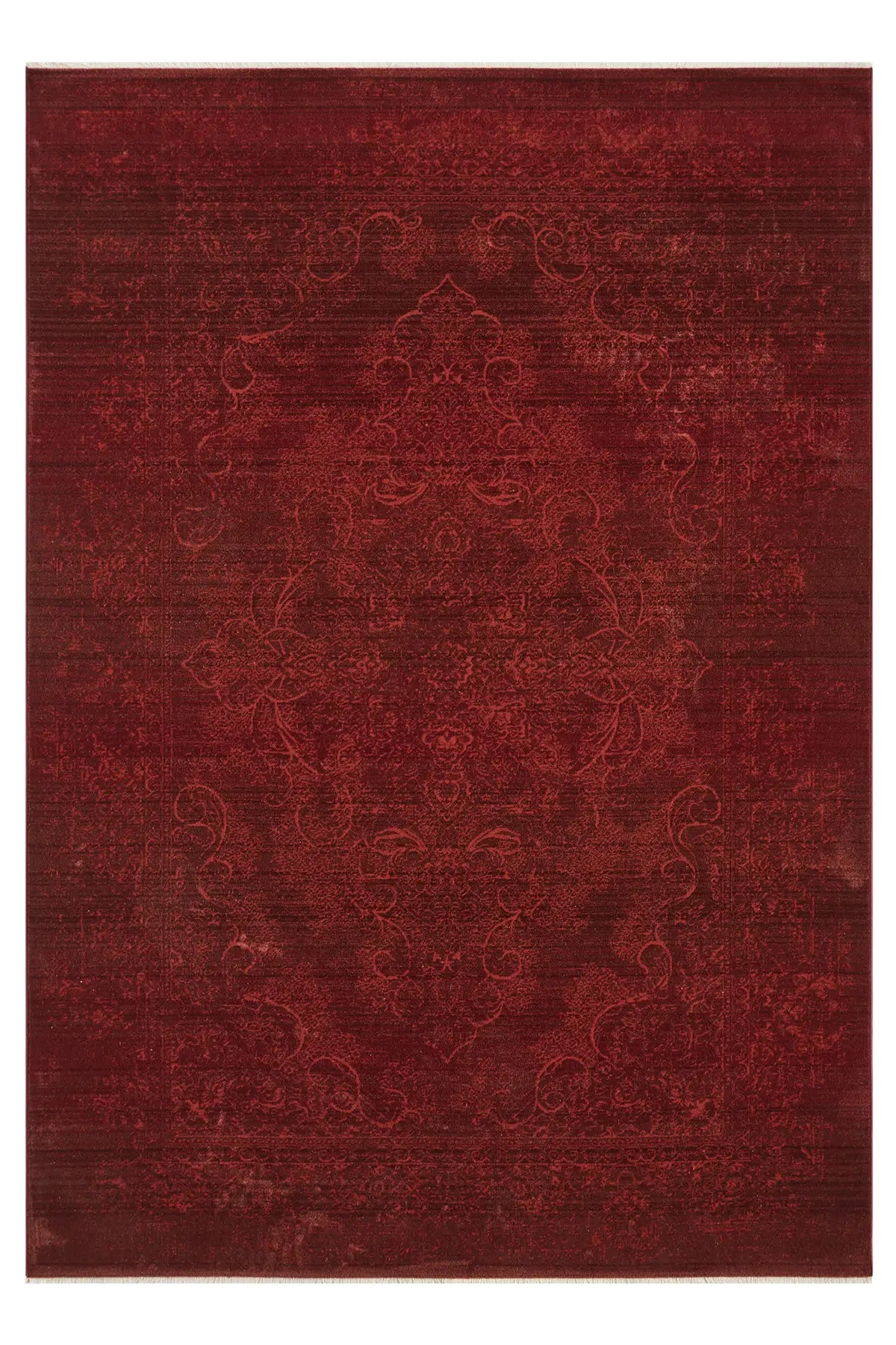 Retro Bordo Halı - Modern ve Şık Tasarım (Oturma, Yatak, Çocuk Odası)