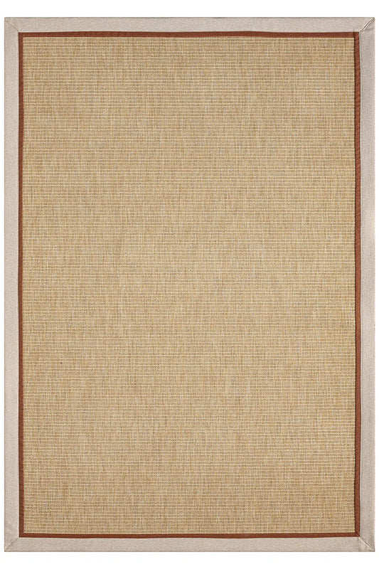 Bombay Bej Halı - Bordürlü Kolay Temizlenen Sisal Halı 663