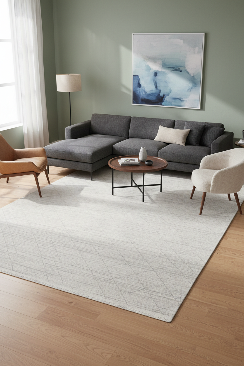 Arya Krem/Vizon Özel Ölçü Halı - Modern Tasarım ve Kolay Temizlik