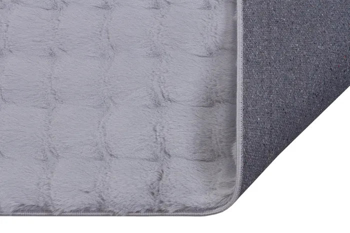 Bubble Gri Peluş Halı