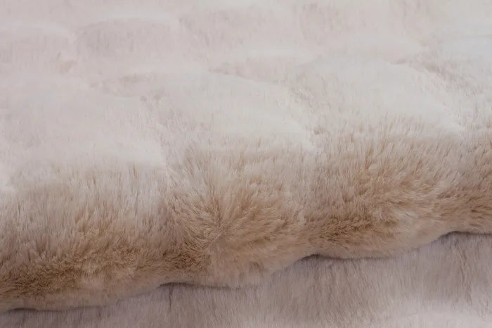 Bubble Bej Peluş Halı