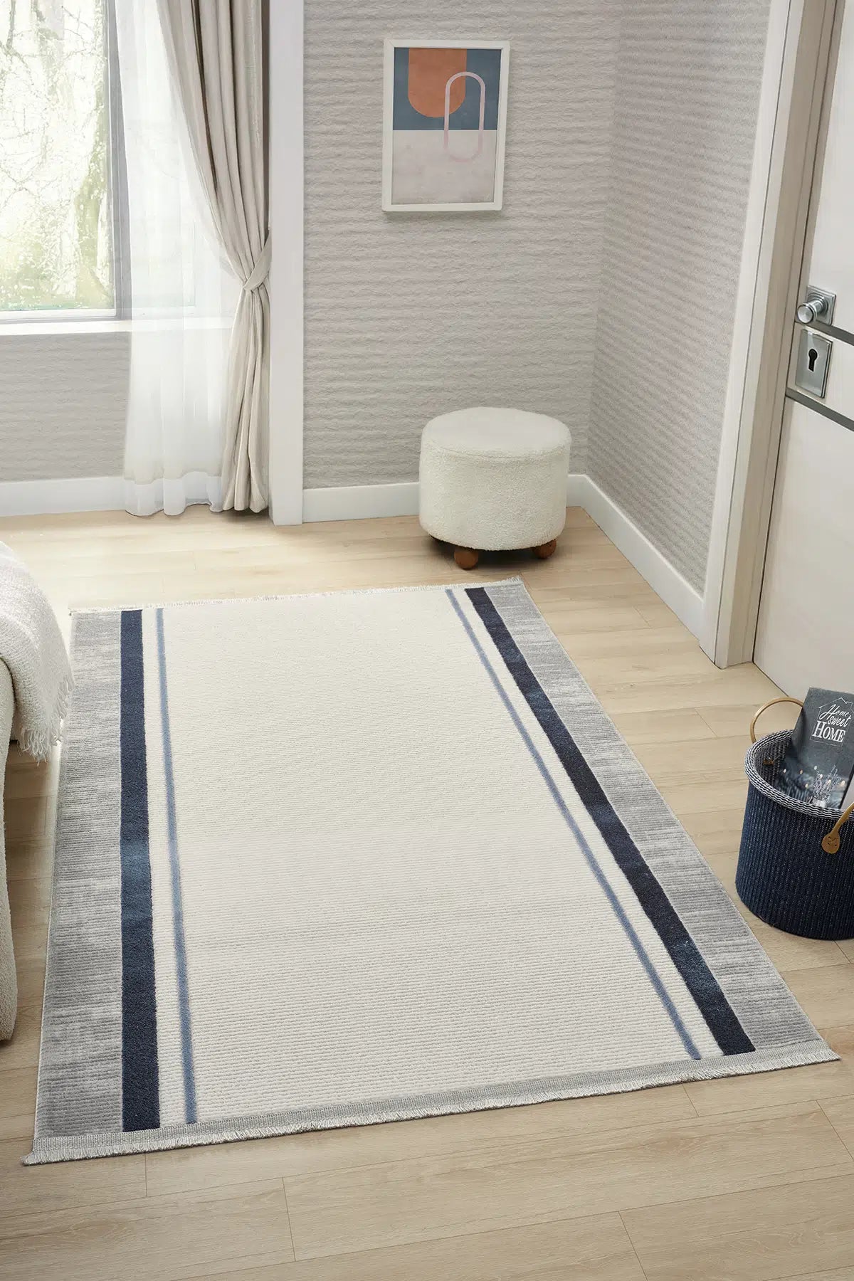 Zen Mavi Akrilik Halı - Yumuşak Dokulu ve Dayanıklı
