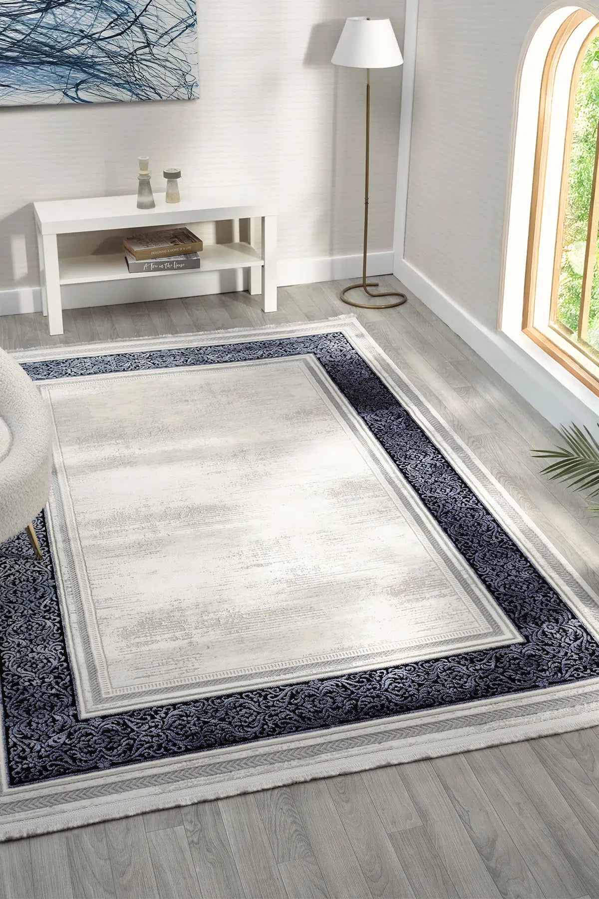 Zen Mavi Halı - Yumuşak Dokulu Akrilik Halı 7006